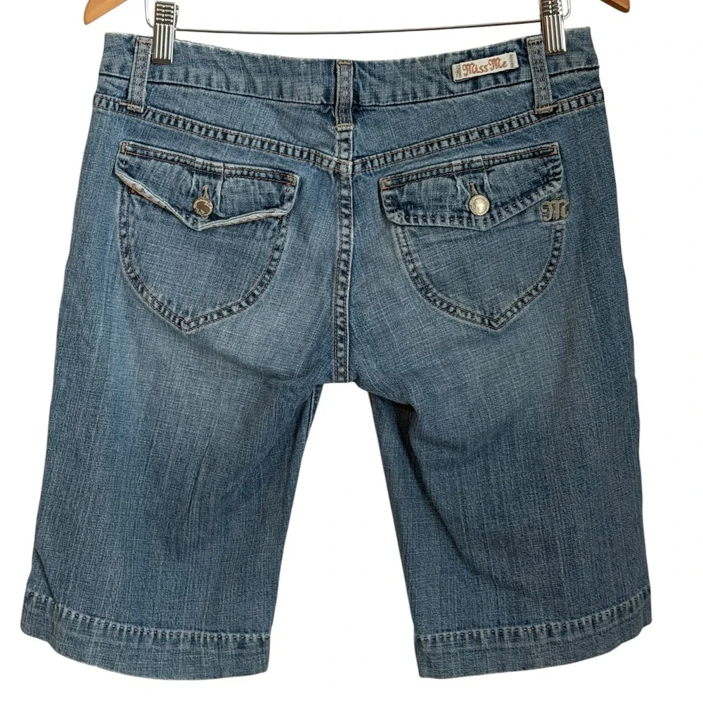 Miss Me Bermuda Denim Shorts‎ Womens 29 Blue Jeans Jorts Y2K Medium Wash JP4727